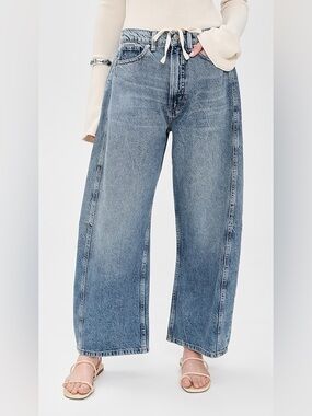 Good American Good Extreme Barrel Jeans Size 2/26 High Rise Loose Fit
